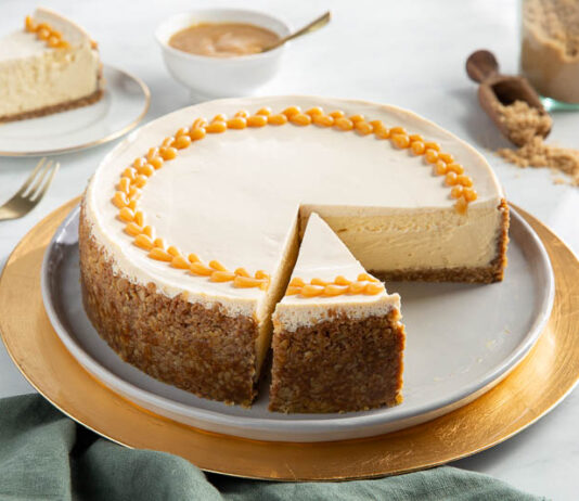 Brown Sugar Cheesecake with Butterscotch Sauce brown sugar cheesecake with butterscotch sauce