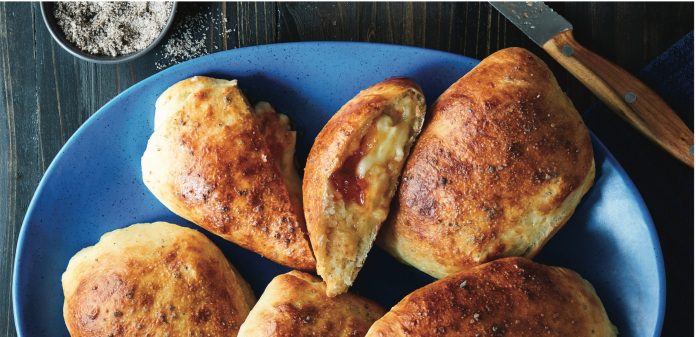 Sweet and Spicy Roasted Garlic- and Brie-Stuffed Flatbreads