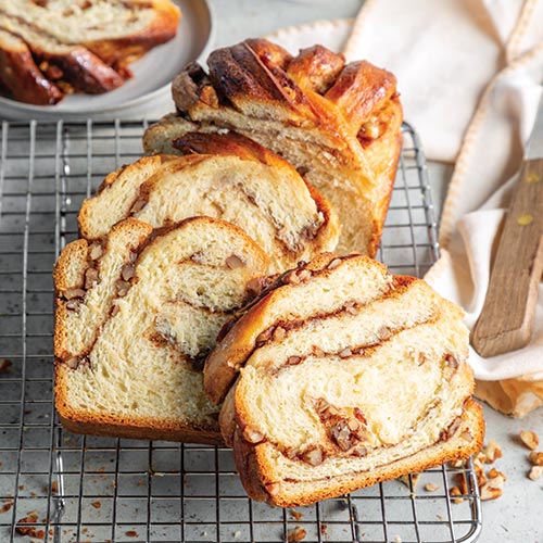 Swirl sliced bread on cooling tray - Bake from Scratch Swirl sliced bread on cooling tray