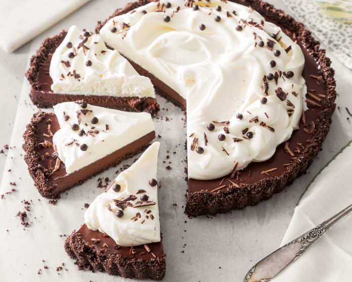 sparking wine chocolate ganache tart