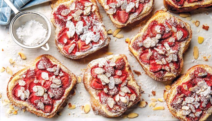 Strawberry Bostock on parchment