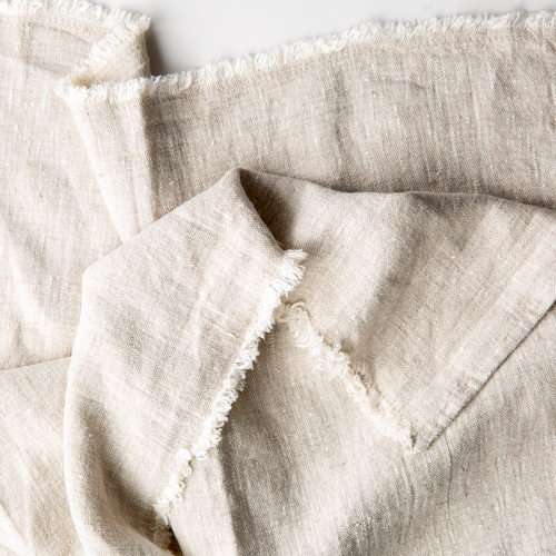 Linen Casa Natural Frayed Edges Towel
