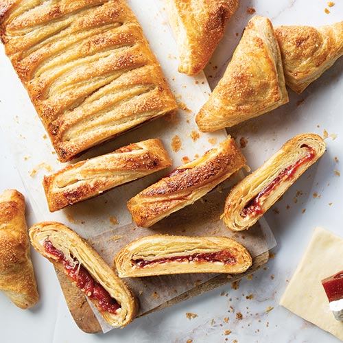 Crispy sliced dessert