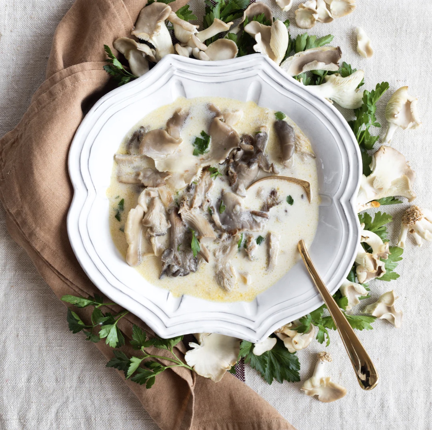 Mushroom Salad Soup - Bake from Scratch Mushroom Salad Soup