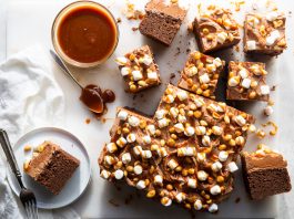 Rocky Road Sheet Cake rocky road sheet cake