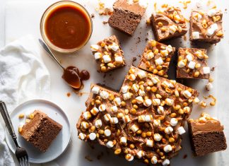 Rocky Road Sheet Cake rocky road sheet cake