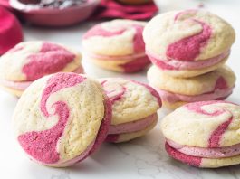 Lemon-Raspberry Marble Sandwich Cookies Lemon-Raspberry Marble Sandwich Cookies