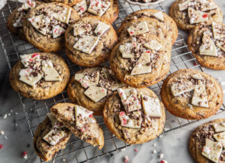 Chocolate-Peppermint Bark Cookies