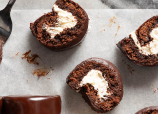 Baking School In-Depth: Swiss Cake Rolls Swiss Cake Rolls on Parchment on Marble
