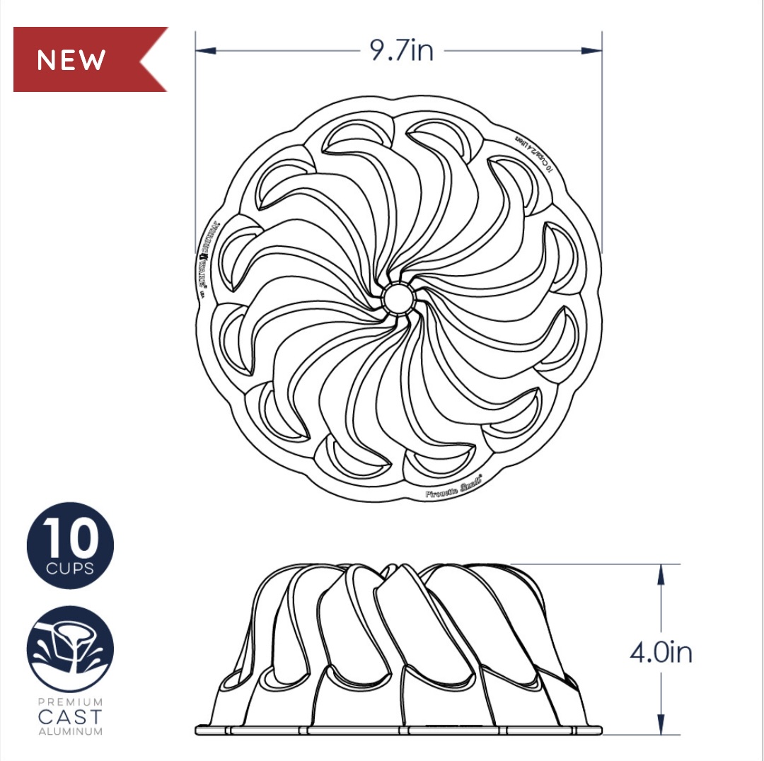 Pirouette Bundt Dimensions