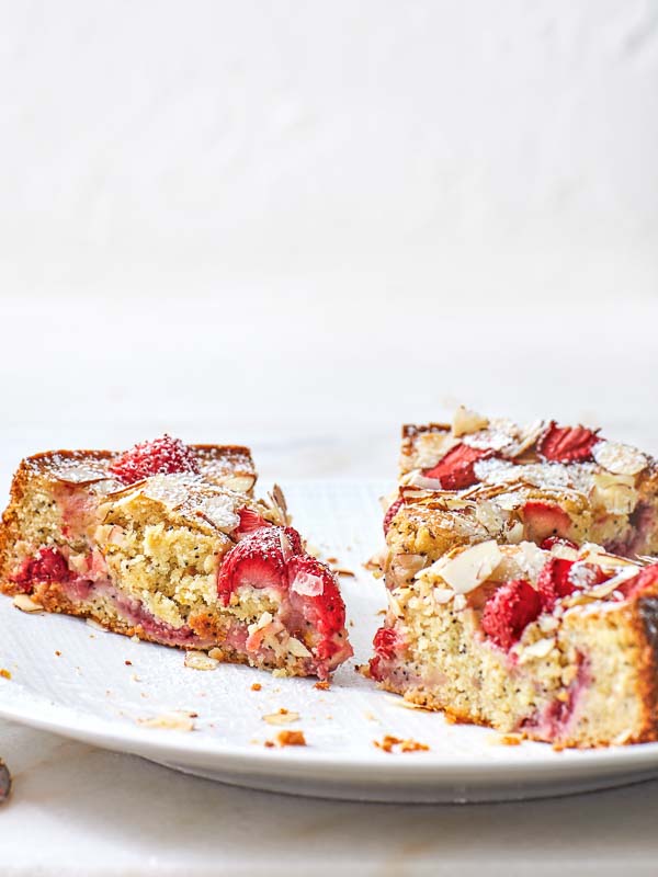 Strawberry Almond Poppy Seed Cake