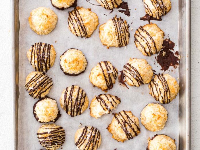 Chocolate-Dipped Macaroons