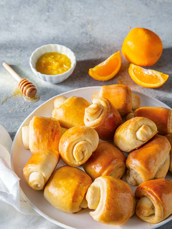 Honey-Orange Parker House Rolls