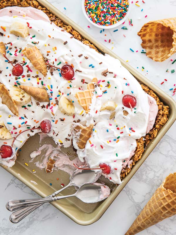 Sheet Pan Banana Split