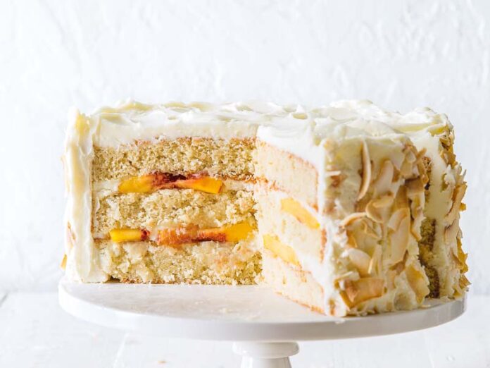 Coconut Peach Cake