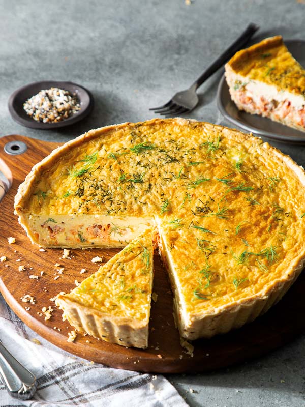 Salmon-Cream Cheese Quiche