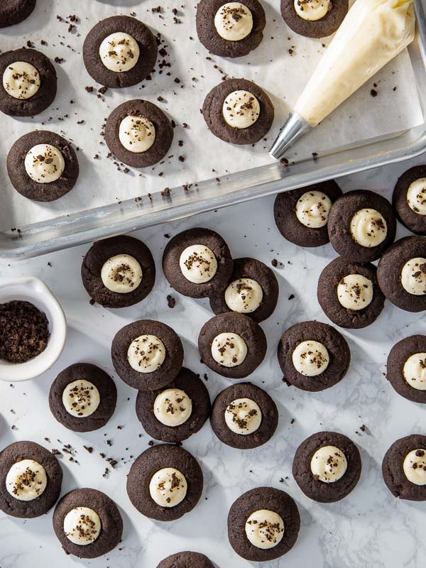 Black-and-White Thumbprint Cookies