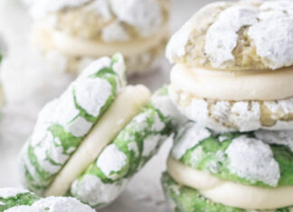 Lime-Mint Crinkle Sandwich Cookies Lime-Mint Crinkle Sandwich Cookies