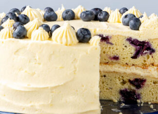Blueberry Crème Fraîche Layer Cake Blueberry Creme Fraiche Layer Cake