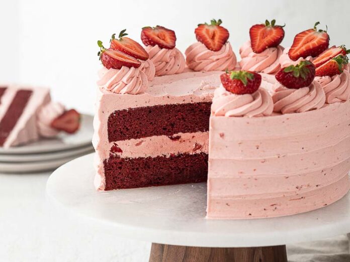 Strawberry Red Velvet Cake