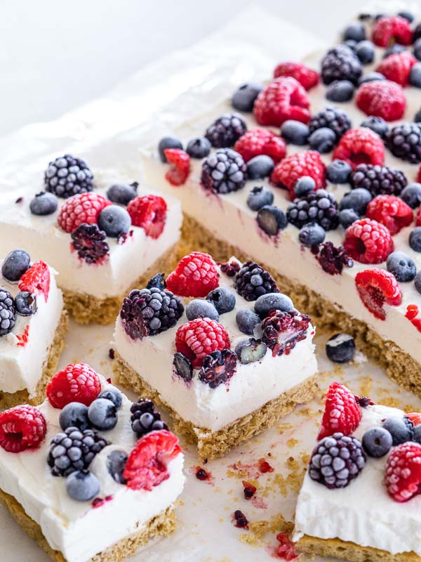 Mixed Berries and Cream Bars