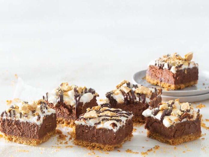 S'mores Chocolate Cheesecake Bars