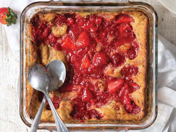 Strawberry Raspberry Cobbler