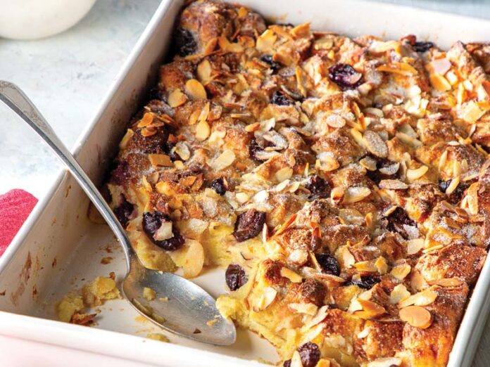 Cherry Almond Bread Pudding