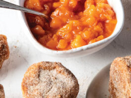 Cinnamon-Sugar Popovers with Peach Compote Cinnamon-Sugar Popovers with Peach Compote