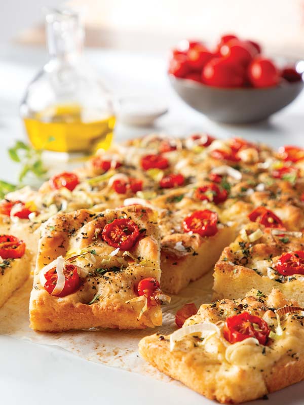 Gluten-Free Tomato and Leek Focaccia