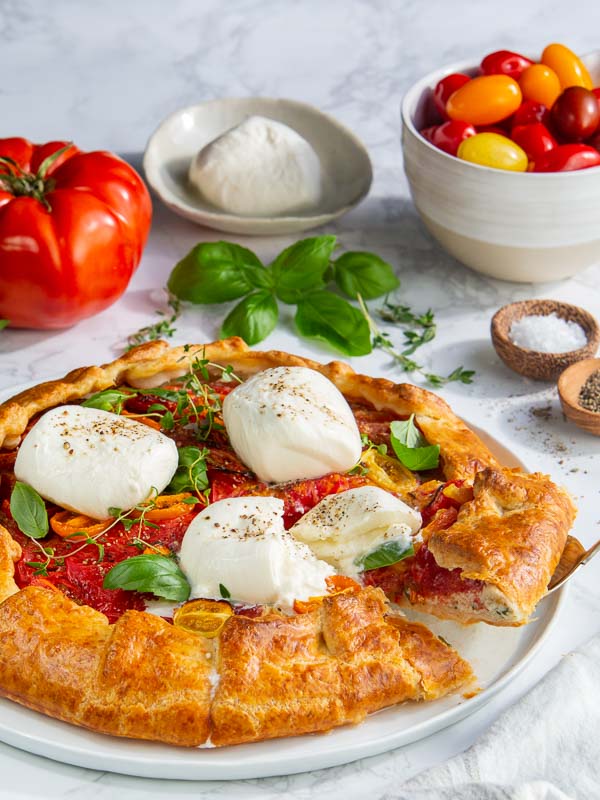 Three-Cheese Tomato Crostata