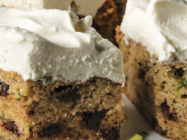 Zucchini-Chocolate Chip Cake with Whipped Cream Cheese Frosting Zucchini-Chocolate Chip Cake with Whipped Cream Cheese Frosting