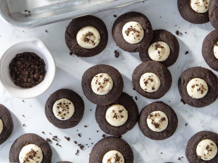 Black-and-White Thumbprint Cookies