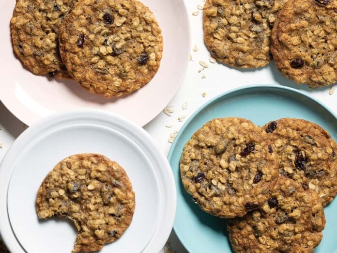 Chewy Oatmeal-Raisin Cookies